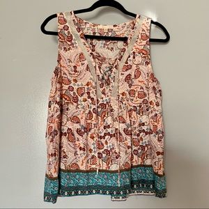 Anthropologie Skies Are Blue Boho Tank Blouse